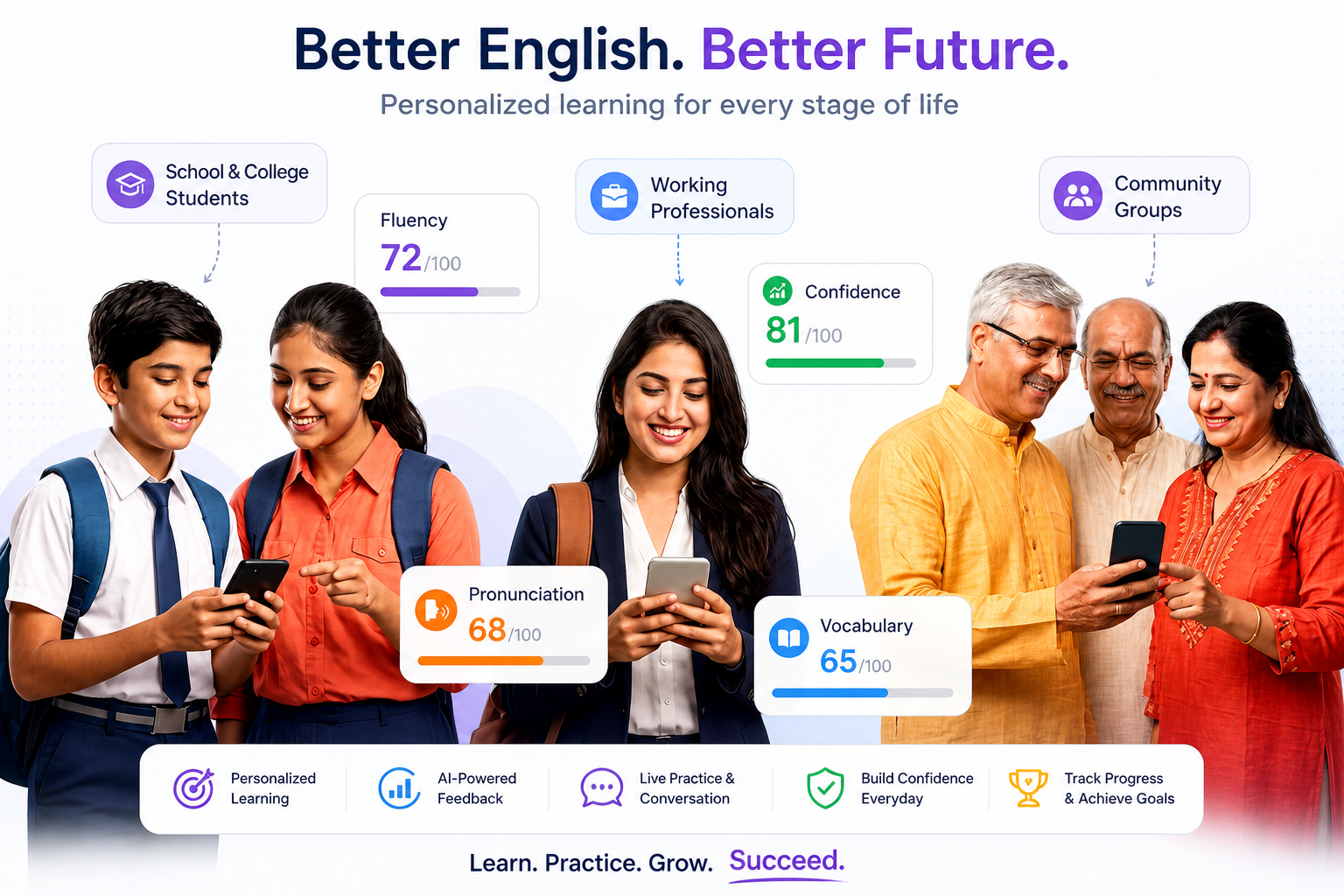 Better English. Better Future. Personalized learning for every stage of life.